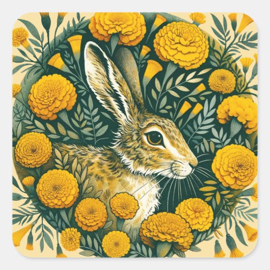 Sticker Carré Hare Marigold                                      (Devant)