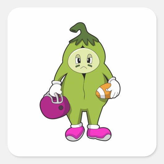 Sticker Carré Haricot de football Sports (Devant)