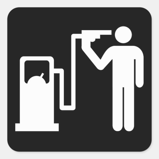 Sticker Carré Harikari à la pompe (Devant)