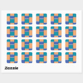 Sticker Carré Harmonie des couleurs (Feuille)