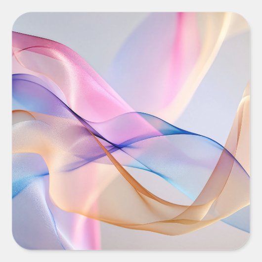 Sticker Carré Harmonie Fluide en Mouvement (Devant)