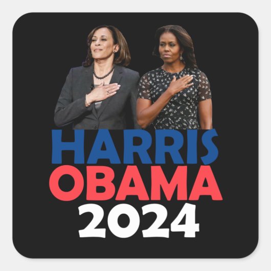 Sticker Carré Harris Obama 2026 (Devant)
