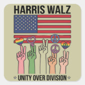 Sticker Carré Harris Waltz 2024 Unité sur division (Devant)