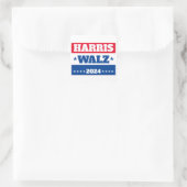 Sticker Carré Harris Walz | Campagne Tim Walz 2024 bleu rouge (Sac)