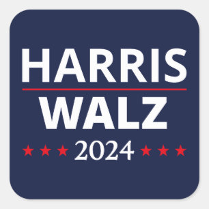 Sticker Carré Harris Walz Election 2024 III
