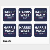 Sticker Carré Harris Walz Election 2024 III (Feuille)