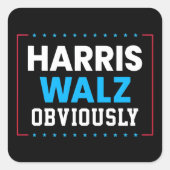 Sticker Carré Harris Walz Évidemment (Devant)