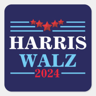Sticker Carré Harris Walz Président 2024 - Tim Walz