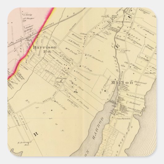 Sticker Carré Harrison, Rye, New York 2 (Devant)