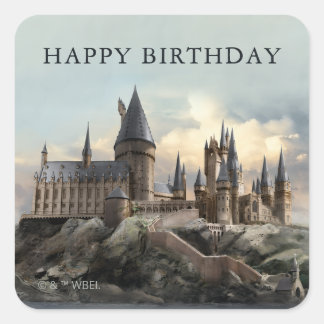 Sticker Carré Harry Potter | Château de Poudlard de jour