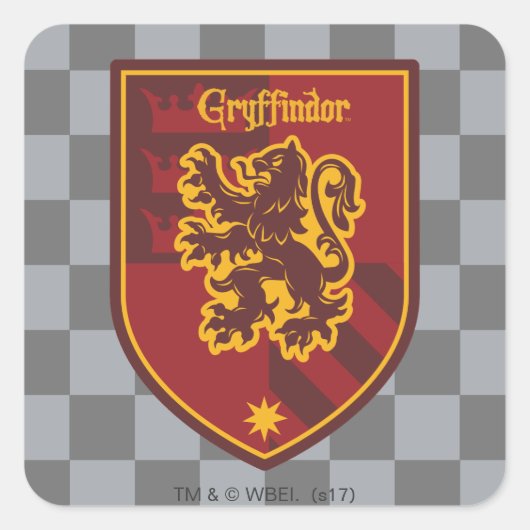 Sticker Carré Harry Potter | Gryffindor House Pride Crest (Devant)