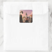 Sticker Carré HARRY POTTER™ Hermione & Ron HOGWARTS™ Scène d'ani (Sac)