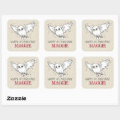 Sticker Carré Harry Potter | Livraison spéciale d'anniversaire d (Feuille)
