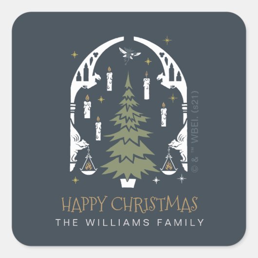 Sticker Carré HARRY POTTER™ Magical Christmas Tree (Devant)
