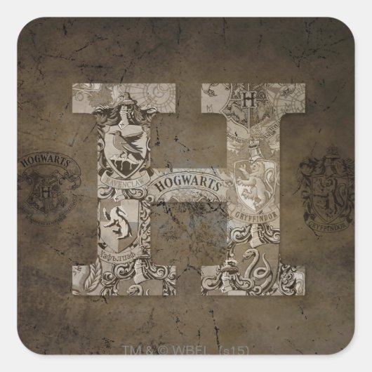 Sticker Carré Harry Potter | Monogramme de nains (Devant)