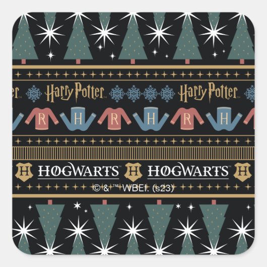 Sticker Carré HARRY POTTER™ Motif de sueur de vacances (Devant)