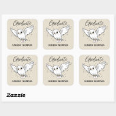 Sticker Carré Harry Potter | Remise de diplôme d'Hedwig (Feuille)