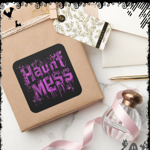 Sticker Carré Haunt Mess   ExDesigner   Halloween