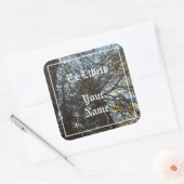 Sticker Carré Haut à travers la plaque d'immatriculation des bra (Enveloppe)