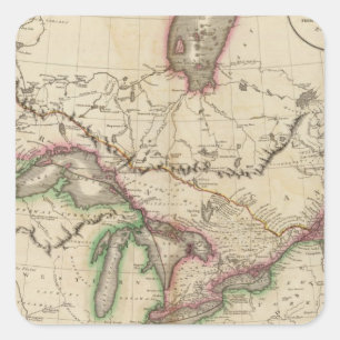 Sticker Carré Haut et Bas-Canada