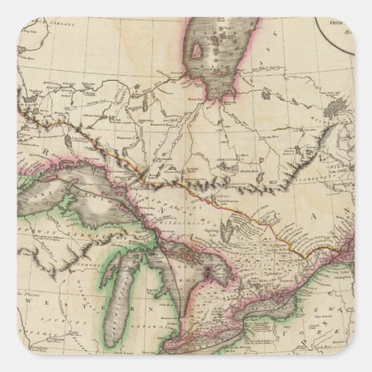 Sticker Carré Haut et Bas-Canada (Devant)