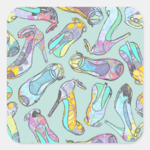 Sticker Carré Haut talons