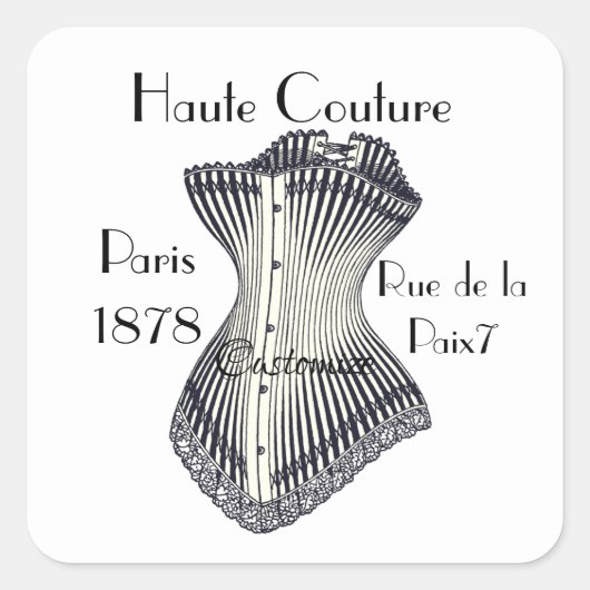 Sticker Carré Haute Couture Corset Thunder_Cove (Devant)