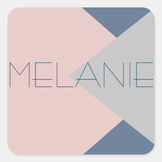 Sticker Carré haute couture monogramme super moderne (Devant)