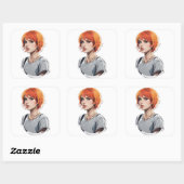Sticker Carré hayley williams (Feuille)