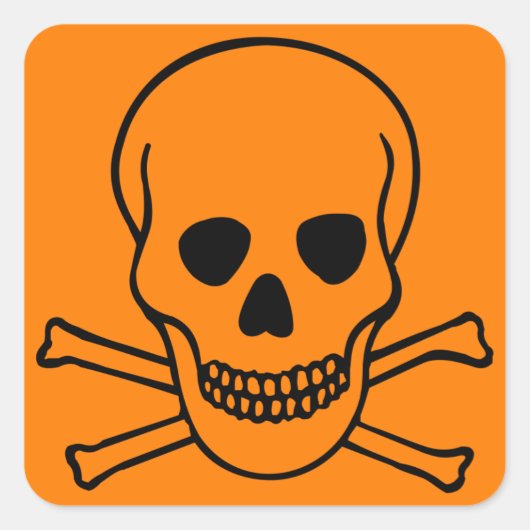 Sticker Carré Hazard de Skull (Devant)