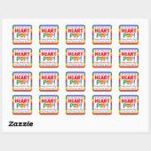 Sticker Carré Heart Pop It Kids' Valentine's Day (Feuille)