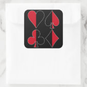 Sticker Carré Heart Spade Diamond Club (Sac)