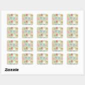 Sticker Carré Hedwig Post Letter Block Pattern (Feuille)