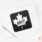 Sticker Carré Hein canadien ? Feuille d'érable (Enveloppe)