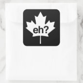 Sticker Carré Hein canadien ? Feuille d'érable (Sac)