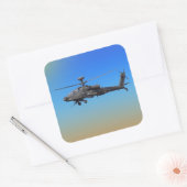 Sticker Carré Hélicoptère Apache AH-64 (Enveloppe)