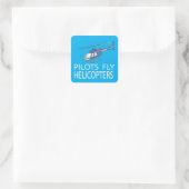 Sticker Carré Hélicoptères Pilot (Sac)