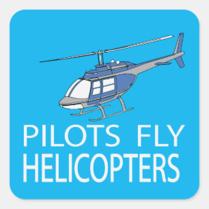 Sticker Carré Hélicoptères Pilot