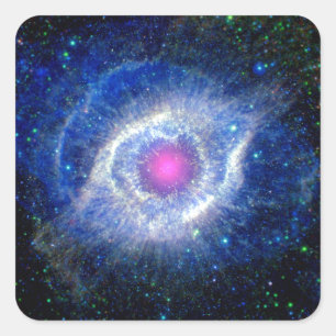 Sticker Carré Helix Nebula Œil ultraviolet de Dieu Photo de l'es