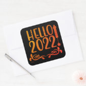 STICKER CARRÉ HELLO 2022 (Enveloppe)
