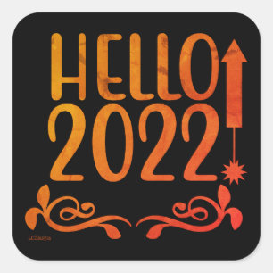 STICKER CARRÉ HELLO 2022