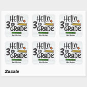 Sticker Carré Hello 3e année (Feuille)