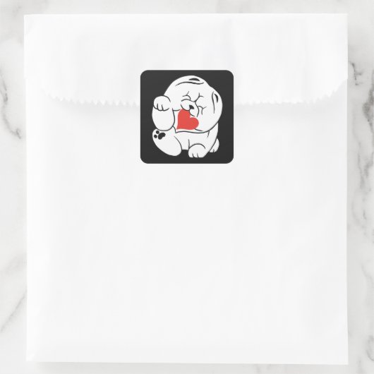 Sticker Carré HELLO KOKORO Chow chien (Sac)