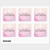Sticker Carré Hello Weekend (Feuille)