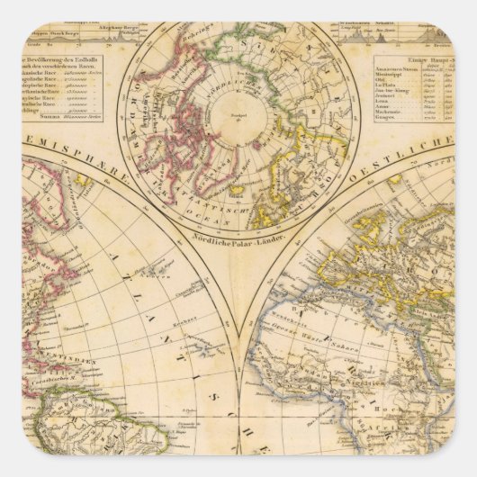 Sticker Carré Hémisphères (Devant)