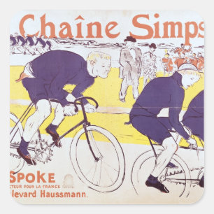 Sticker Carré Henri De Toulouse-Lautrec   la chaîne de Simpson,