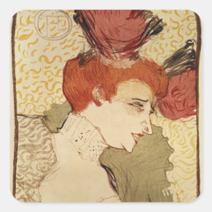 Sticker Carré Henri de Toulouse-Lautrec   Mlle. Marcelle Lender,