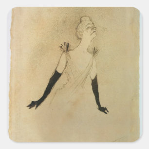 Sticker Carré Henri De Toulouse-Lautrec Yvette Guilbert, 1894