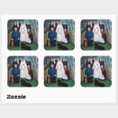 Sticker Carré Henri Rousseau - La fête de mariage (Feuille)