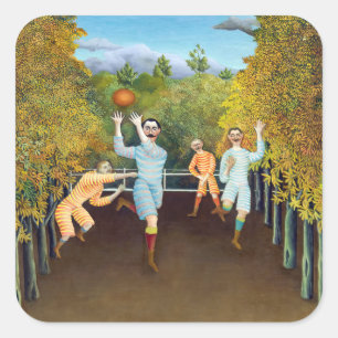 Sticker Carré Henri Rousseau - Les joueurs de football